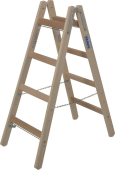 KRAU Sprossen-Doppelleiter (Holz) 170064 