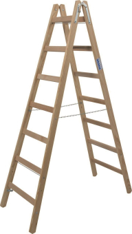 Krause Holz-Sprossen-Doppelleiter 2x7 
