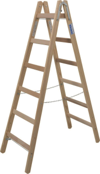Krause Holz-Sprossen-Doppelleiter 2x6 