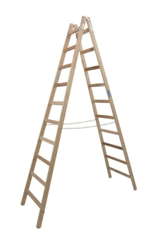 Krause Holz-Sprossen-Doppelleiter 2x10 