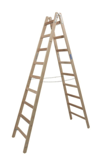 KRAU Holz-Sprossen-Doppelleiter   170118 