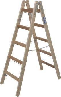 Krause Holz-Sprossen-Doppelleiter 2x5 