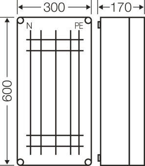 Hensel Mi-Wandlergehäuse         Mi 2448 