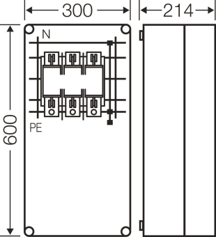Hensel Mi-NH-Sicherungsgehäuse   Mi 6472 