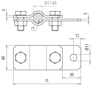 DEHN Erdungsrohrschelle           410212 