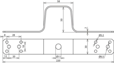 DEHN Überbrückungslasche 220mm L  377026 