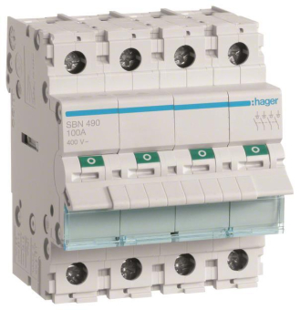 Hager Ausschalter 100A 4Schließer SBN490 