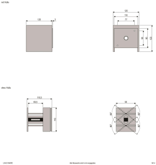 EVN LED Wandanbau anthrazit  L54121540RE 