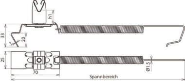 Dehn Dach.-  DLH SGL 8 H32 FG180.280 V2A 