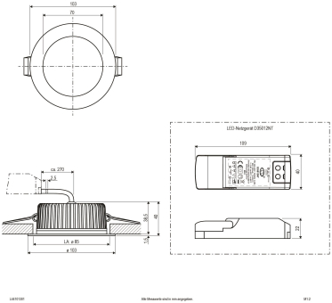 EVN P-LED Deckenleuchte -chrom L44101301 