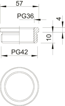 OBO 167 R MS PG42-36 Reduktion PG42-PG36 