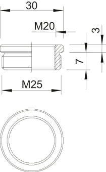 OBO 167 R MS M25-20 Reduktion M25-M20 