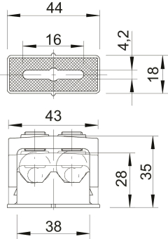 OBO 3040 2 Greif-ISO-Schelle f.2 Kabel 