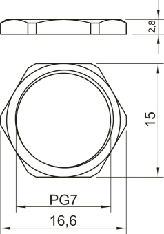 OBO 169 MS PG 7 Gegenmutter PG7 CuZn N 