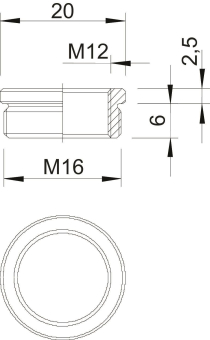 OBO 167 R MS M16-12 Reduktion M16-M12 