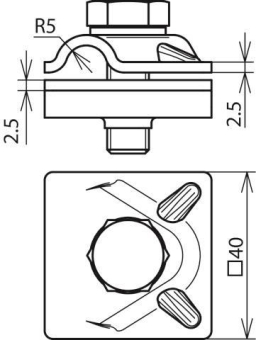 Dehn MV-Klemme MVK 200 8.10 SKM10X30 V2A 