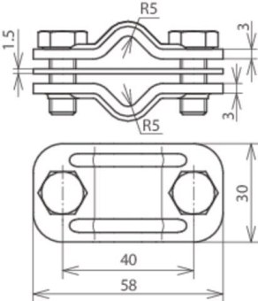 DEHN Zweimetalltrennkl.Cu-St/Tzn  460517 