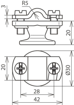 DEHN Leitungshalter mit           275110 