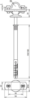 DEHN Stangenhalter mit            273731 