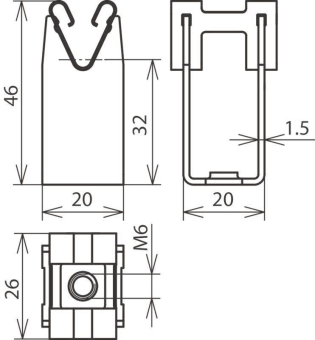 DEHN Leitungshalter Niro m.       207039 