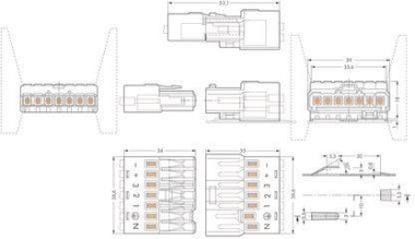 DOTLUX Ausspeiser/Ausgang   3794-Stecker 