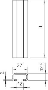 OBO CL2712UP2000BK Profilschiene 