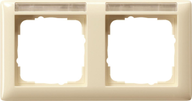 GIRA 109201 Abdeckrahmen 2fach waager. 