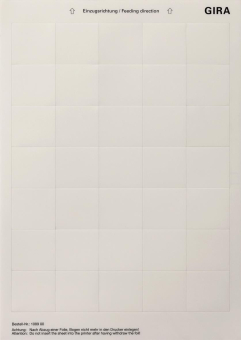 GIRA 108900 Beschriftungsbögen 38x36mm 
