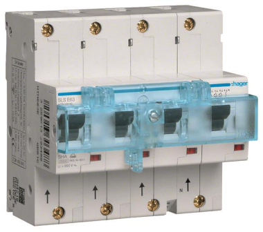 Hager SLS-Schalter 3P+N Cs 63A   HTN663C 