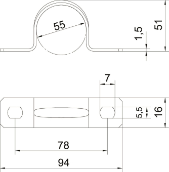 OBO 605 55 G Befestigungsschelle 