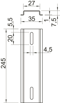 OBO 2069 T350 FS Hutschiene in 