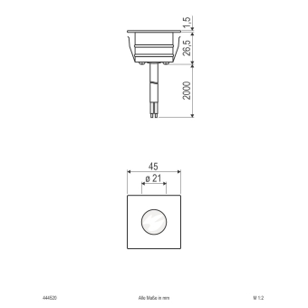 EVN LED Bodeneinbau -quad. -EDS   444520 