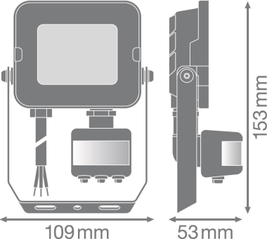 LEDV FL COMP SEN V 10W840 SYM 100 BK 