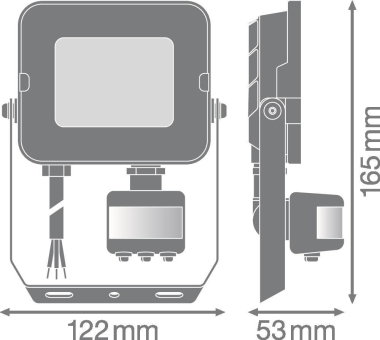 LEDV FL COMP SEN V 20W840 SYM 100 BK 