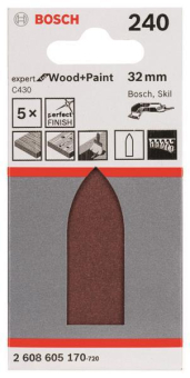 Bosch 5Schleifblatt C430 32mm 2608605170 
