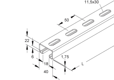 NIED Ankerschiene         2986-1.75/2 SL 