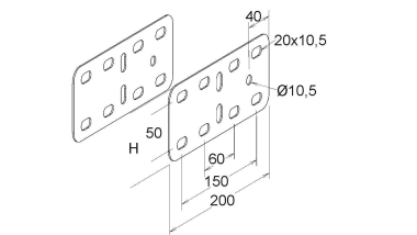 Niedax Stoßstellenverbinder  KKIH 110 E4 