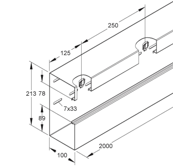 Niedax GK-Unterteil,    GKU 213A78T100 C 