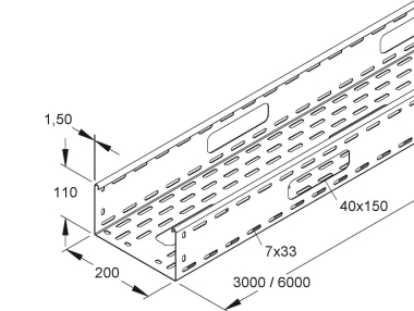 Niedax Verteilerrinne RSV 110.200/6 S OV 