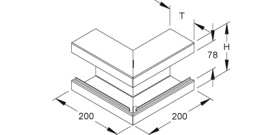 NIED Gerätekanal-Ausseneck  GKA 170-78 R 