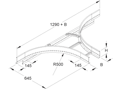Niedax Anbau T-Stück      KLTA 100.503 F 