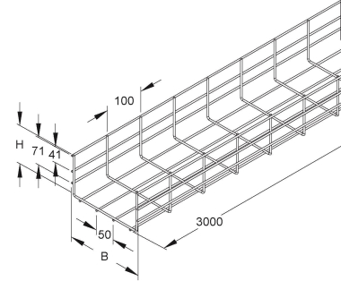 NIED Gitterrinnen              GR110.100 