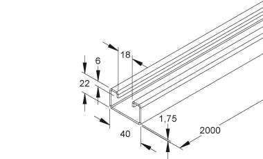 Niedax Ankerschiene C-    2986-1.75/2 SO 