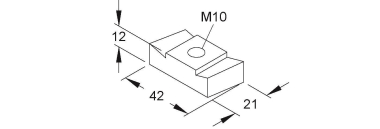NIED Gleitmutter, Gewinde  GM 5030 M10 F 
