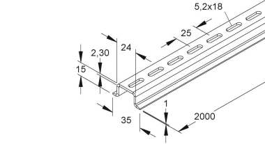 NIED Tragschiene 2936/2GL      2936/2 GL 