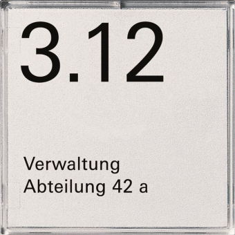 GIRA 107100 Namens-/Türschild 1fach 
