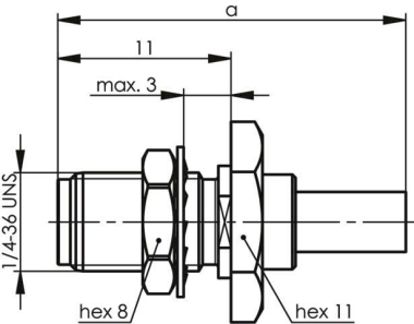 TEGA SMA-Kabeleinbaubuchse Cr  100024698 