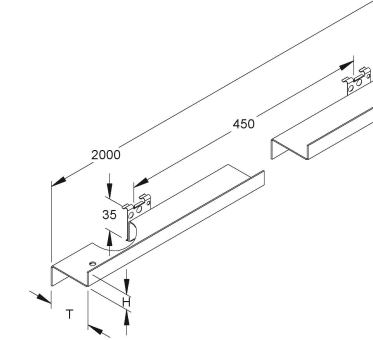 NIED Stahl-Trennwand GTS50        GTS 50 