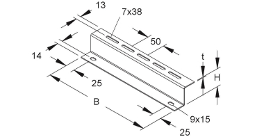 NIED Z-Profil 50x200mm        RZP 50/200 