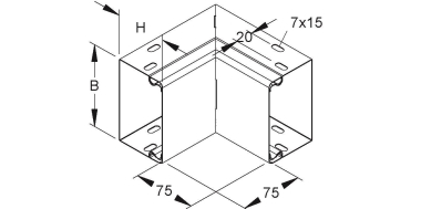 Niedax Inneneck 90° m.Deckel LEIC 60.100 